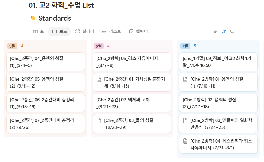 카카오톡 채널 · 노션 대시보드 화면